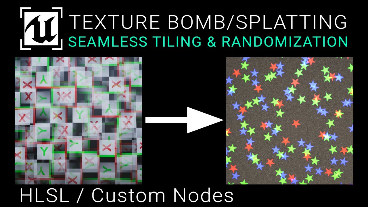 Unreal Engine 5.3 - Texture Bombing / Randomization / Splatting (HLSL)