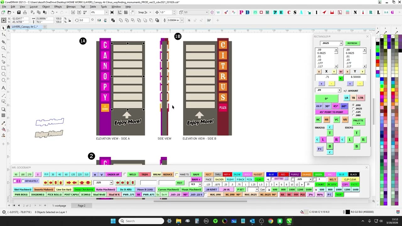 Canopy Monument Sign Decisions- Calculating the Thermal Expansion of Acrylic So Faces Will Fit