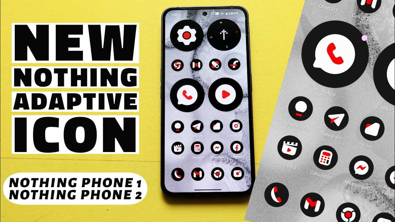 Nothing Adaptive icon Pack For Nothing Phone's | Nothing Adaptive icon