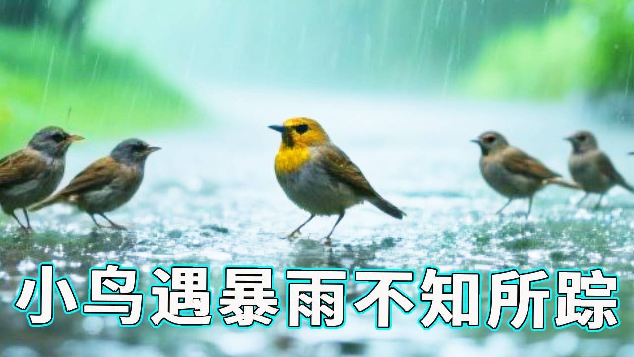 突如其来的暴雨令人十分挂念在外的小鸟，顶着倾盆大雨出来一看全都不知所踪，会不会有什么危险...【天下一场梦】