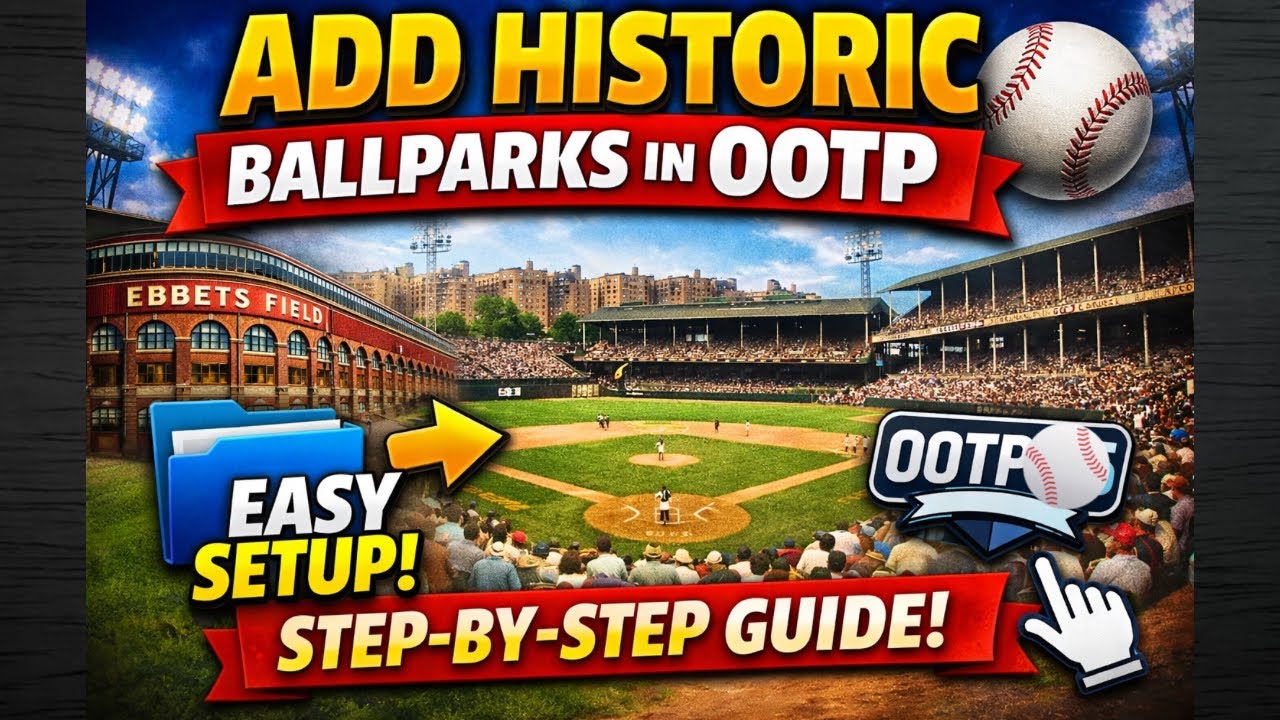 Как легко добавить исторические бейсбольные стадионы в OOTP ⚾ Пошаговое руководство | Классически...