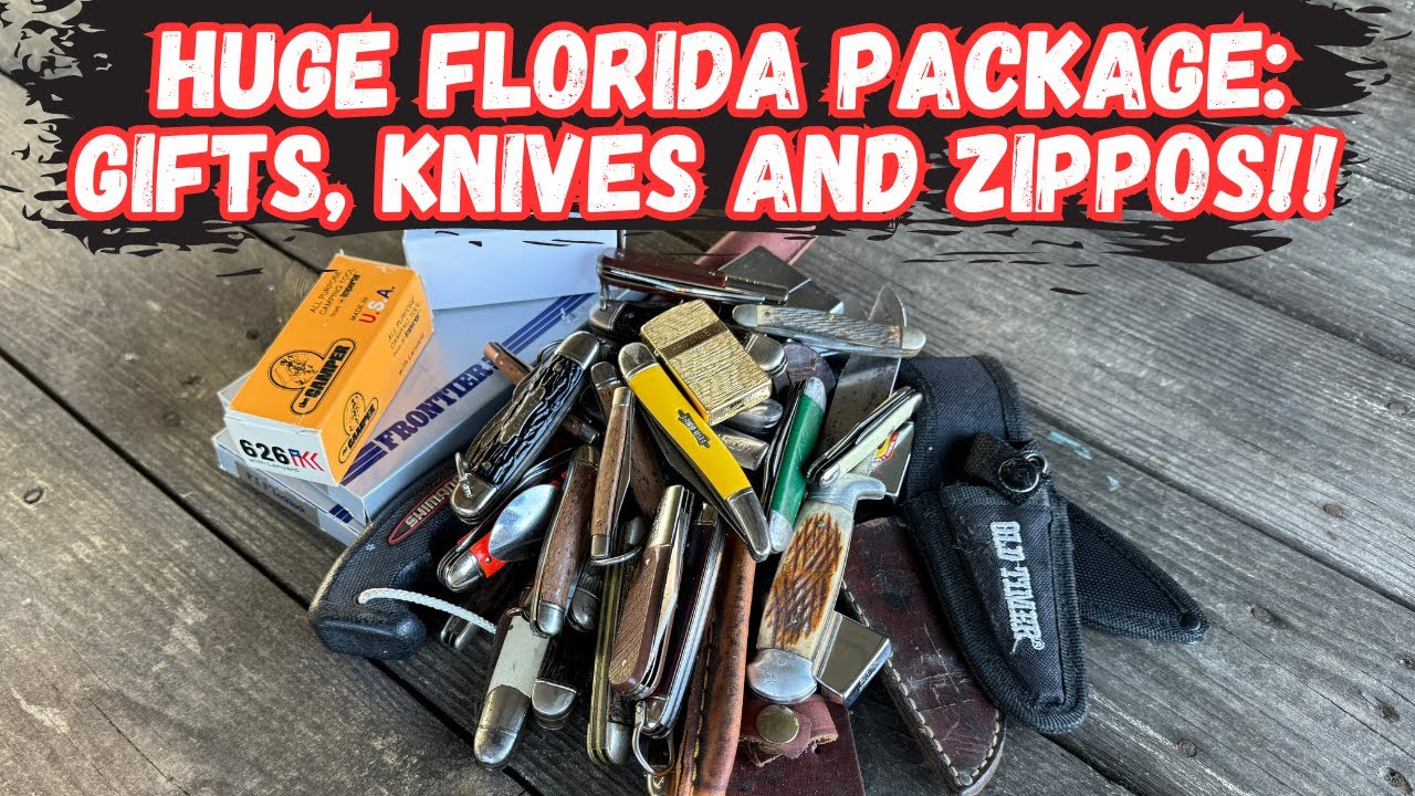 Huge Florida Package: Unboxing Gifts, Knives and Zippo Lighters!