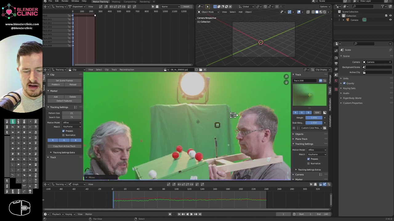 Quickstart guide to blender tracking, masking and compositing