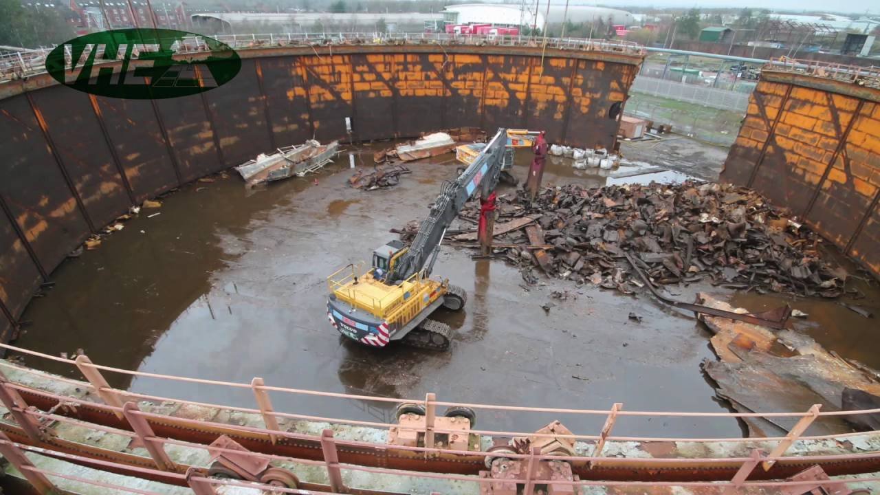 Above Ground Gasholder Demolition in Warrington