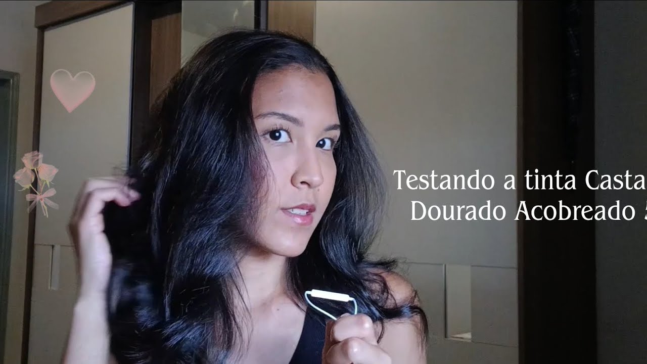 Pintando o cabelo Castanho Dourado Acobreado 54