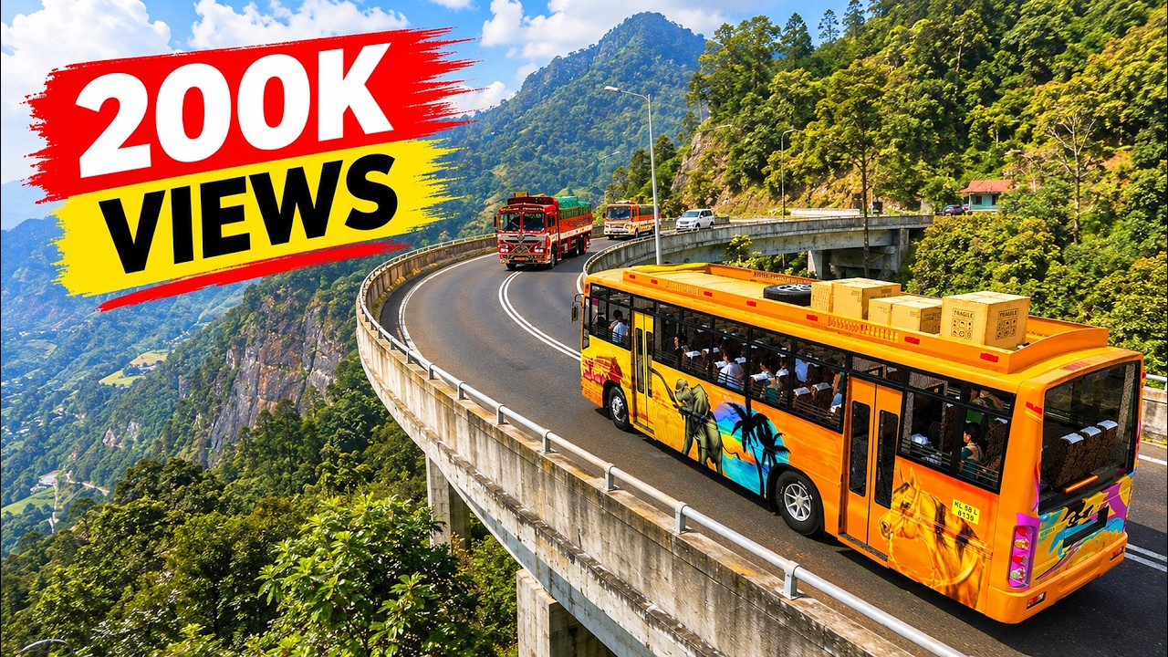 Ashok Leyland Bus Drives on Beautiful Bridge | Super Overtaking | Euro Truck Simulator 2