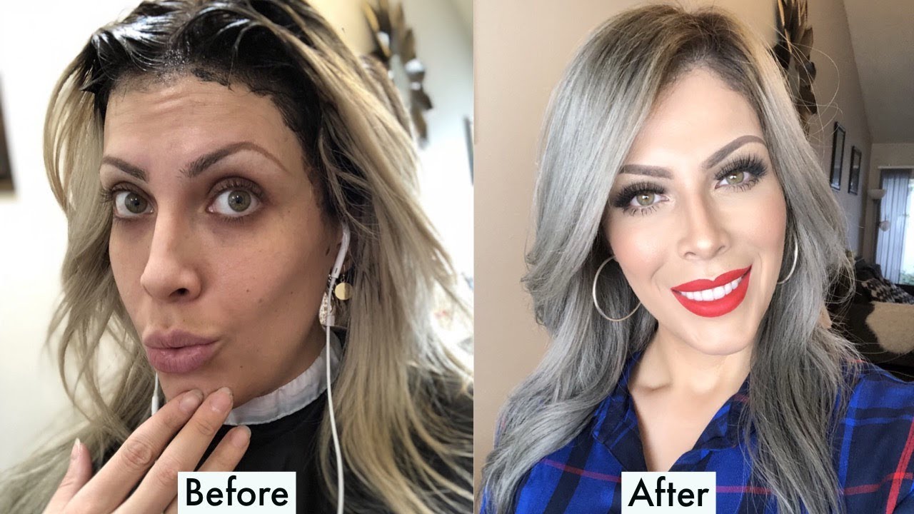 CÓMO TEÑIRSE EL CABELLO GRIS EN CASA ECONÓMICO | Bertha Makeup