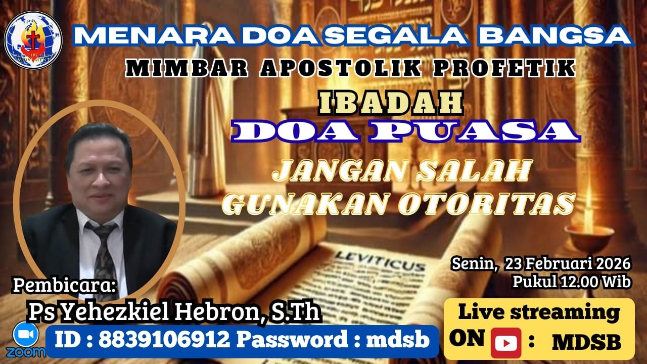 JANGAN SALAH GUNAKAN OTORITAS Oleh : Ps.Yehezkiel Hebron, S.Th