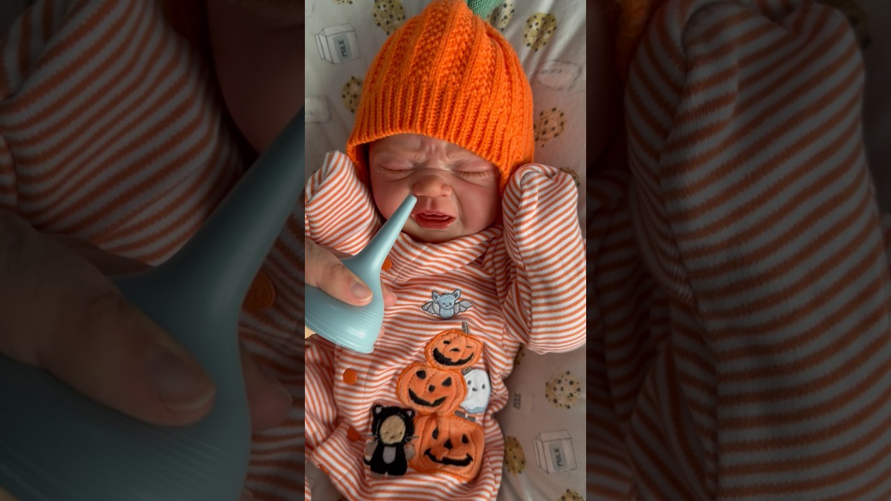 Reborn Baby Morning Routine Halloween! #rebornbaby #reborndoll #rebornmorningroutine #newborn #art