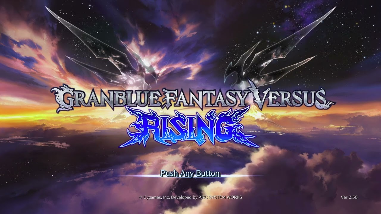 Granblue Fantasy Versus: Rising Title Screen (PC, PS4, PS5)