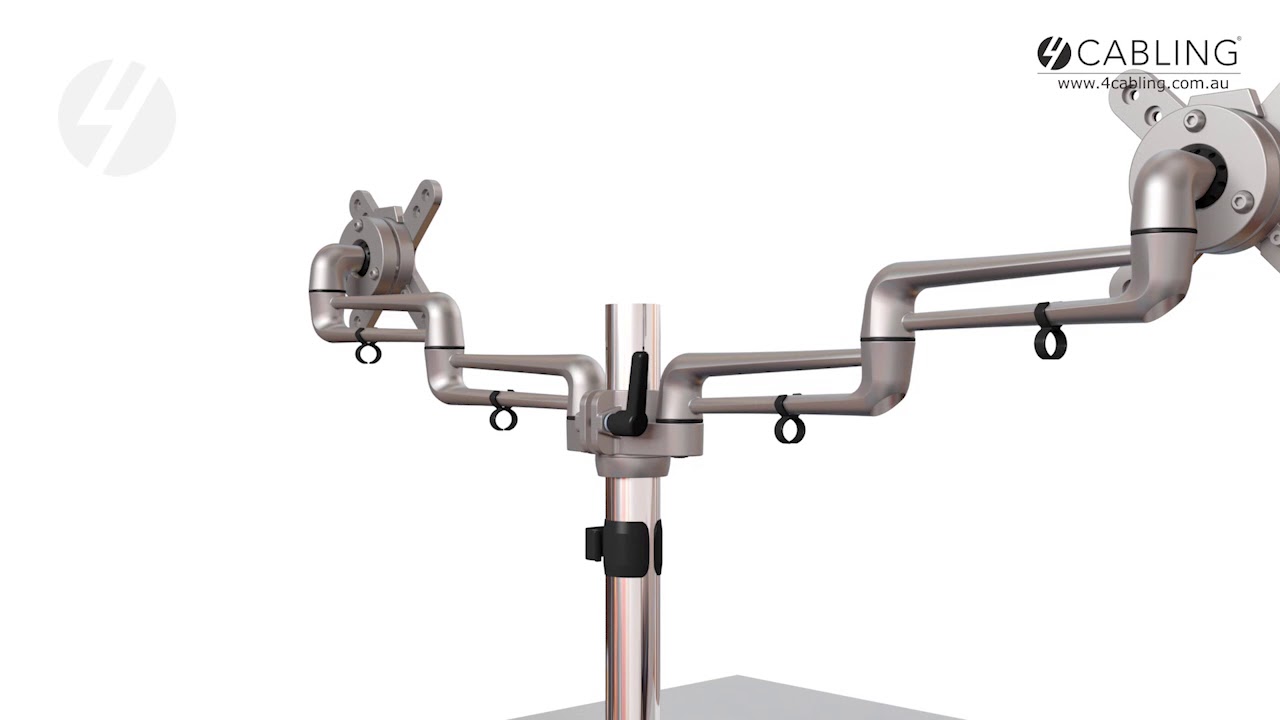 How to Install a Monitor Bracket  - 4Cabling Double Desk Mount Monitor Bracket: 012 001 1002