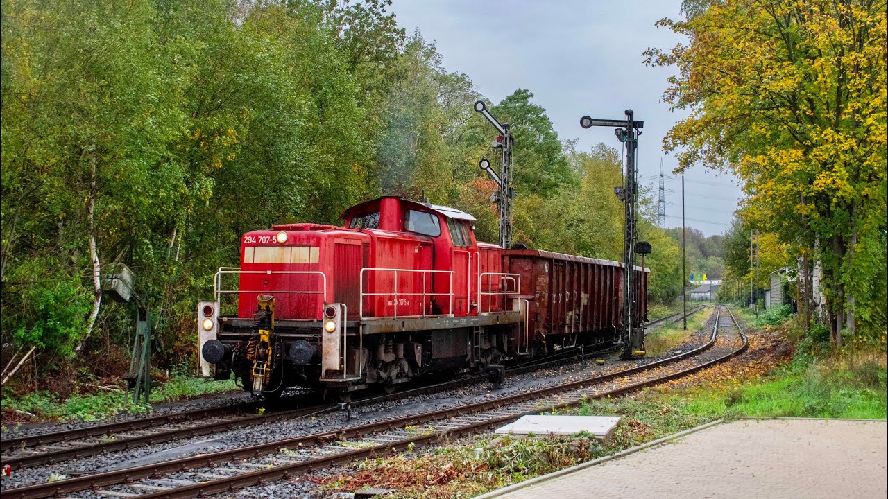 DB Cargo 294 706 met buurtgoederentrein in Essen-Vogelheim