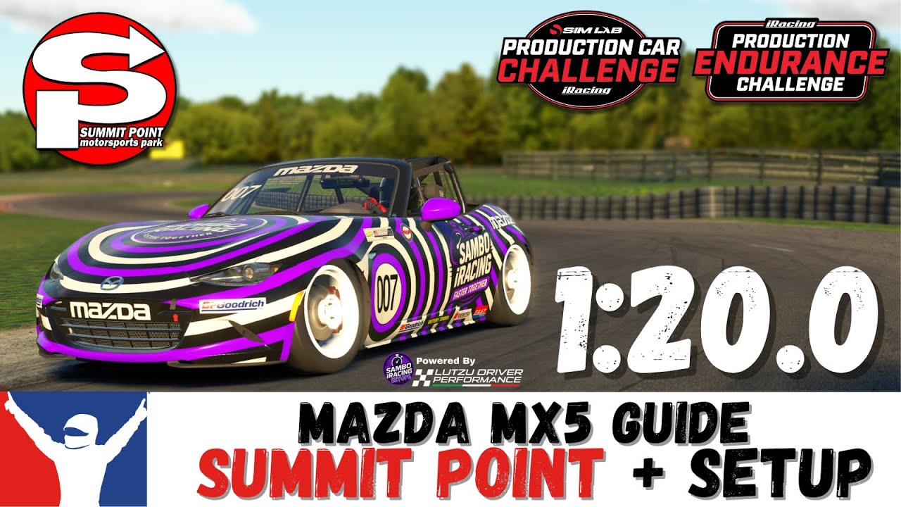 iRacing MX5 Summit Point Guide - 1:20.0 - Mazda MX-5 Summit Point Track Guide - Production Car