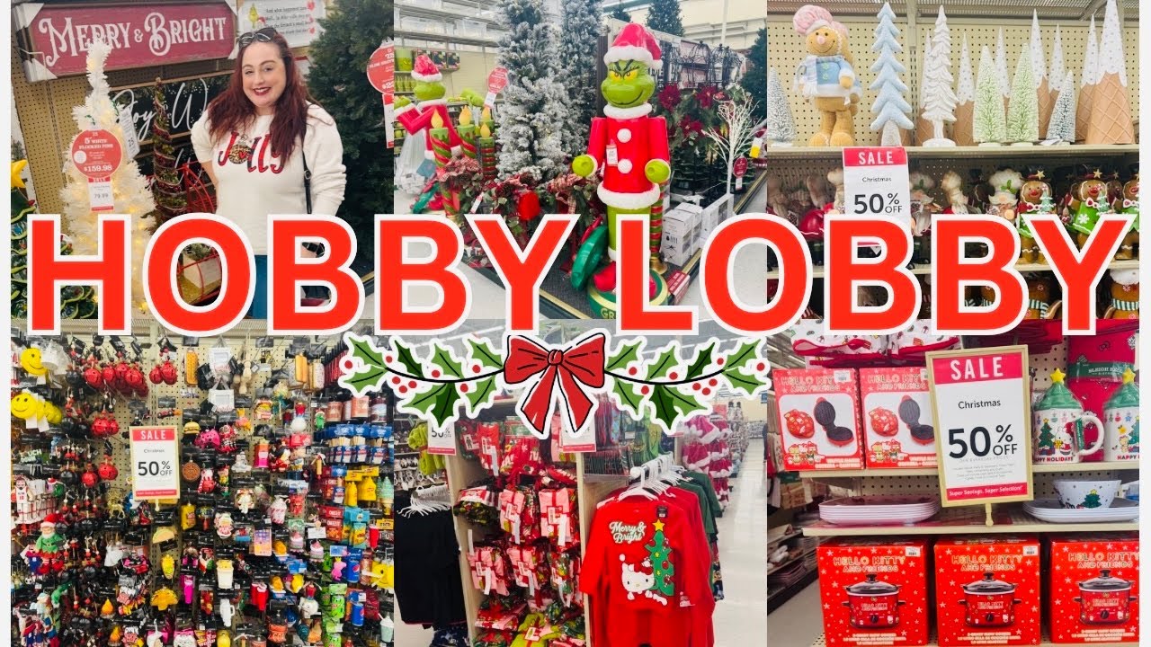 HOBBY LOBBY SHOP W/ ME- LETS LOOK FOR AN ORNAMENT  -WHATS NEW AT HOBBY LOBBY FOR 50% OFF