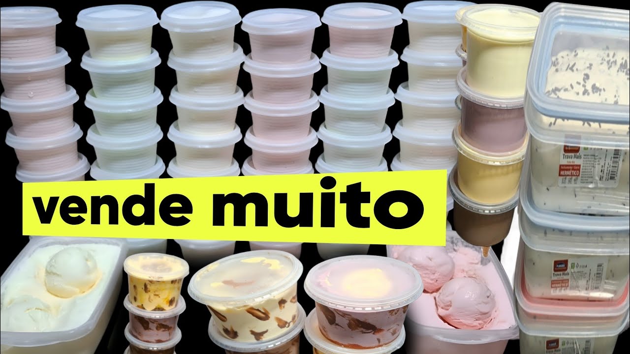 VENDE DE 1 REAL SORVETE CASEIRO DE POTE CREMOSO E DELICIOSO FÁCIL DE FAZER 