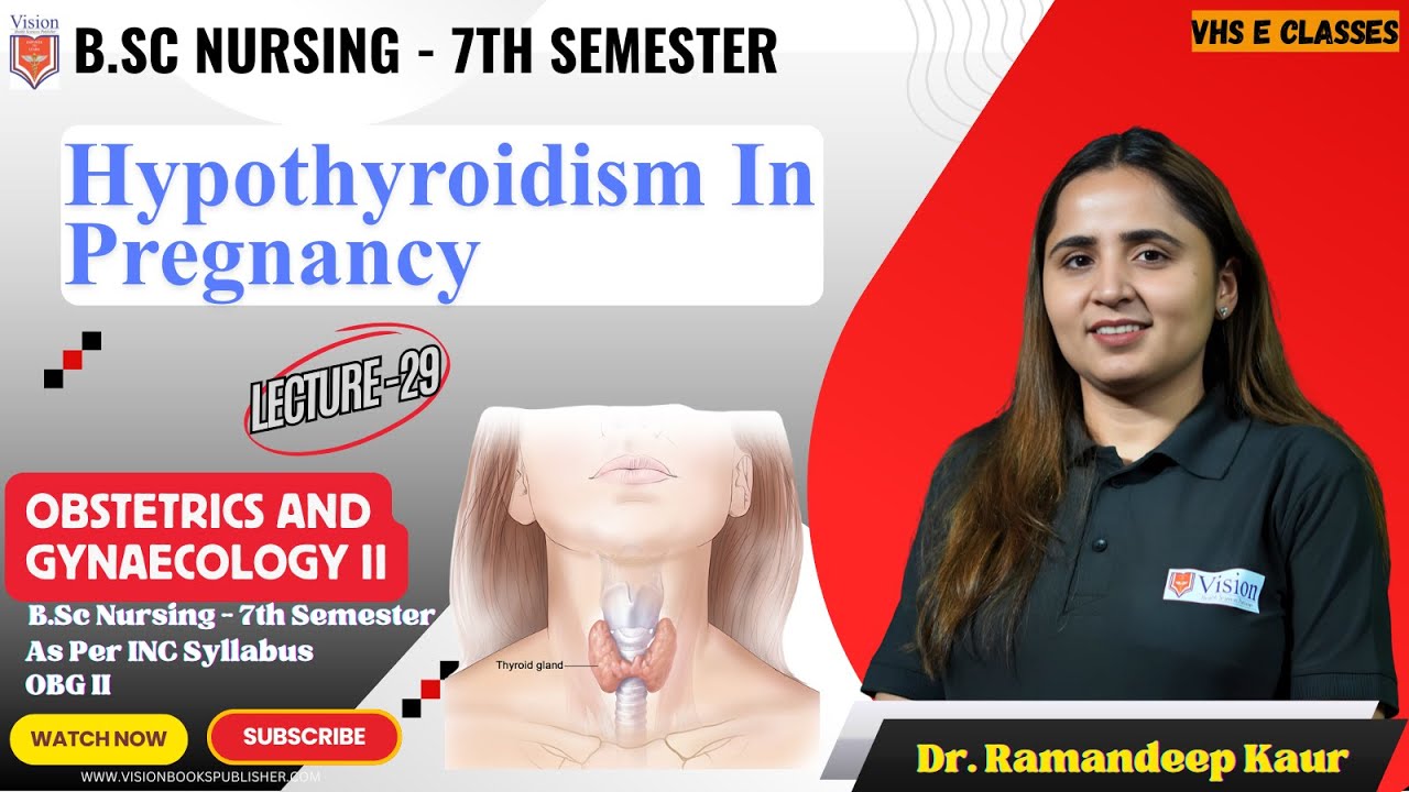 HYPOTHYROIDISM  IN PREGNANCY | LEC 29 | BSC.N 7TH SEMESTER | OBG II | DR. RAMANDEEP KAUR
