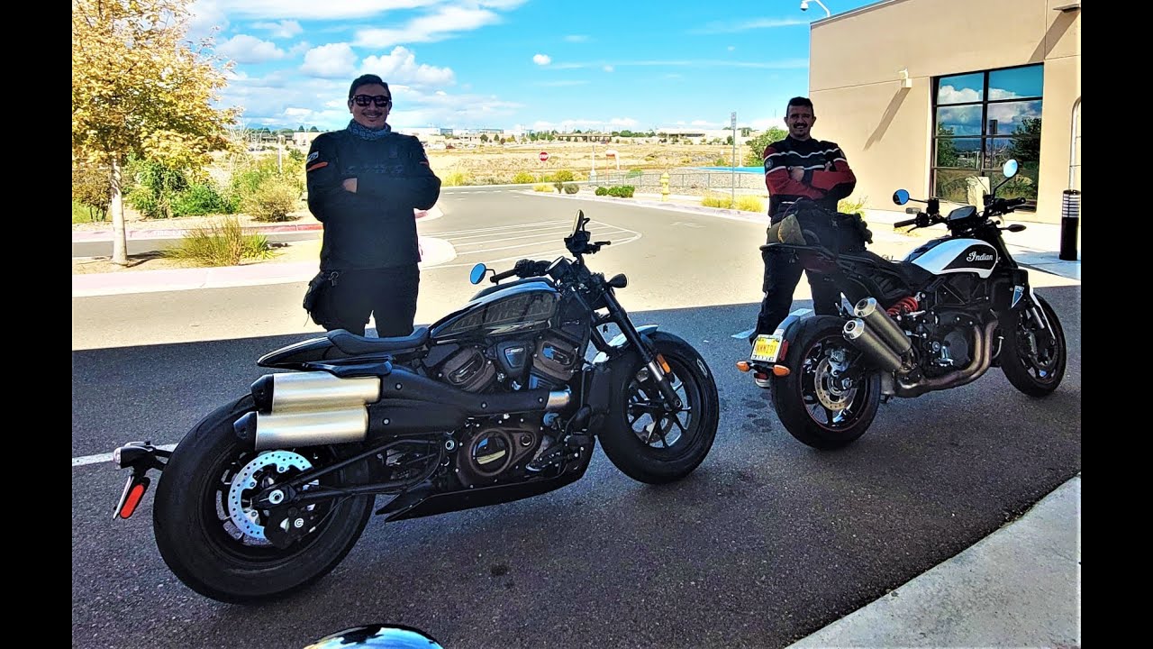 3OCT21--2022 Indian FTR-S & 2021 Harley-Davidson Sportster-S