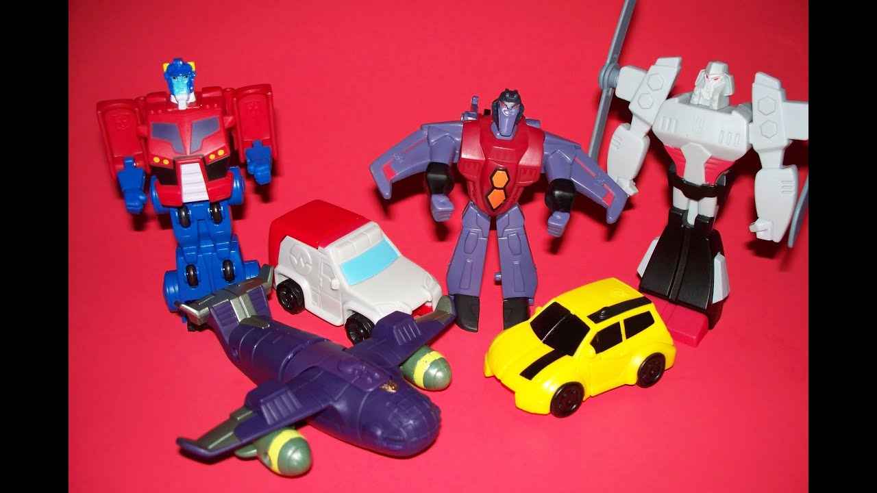 2008 McDONALDS TRANSFORMERS ANIMATED SET OF 6 FAST FOOD TOY REVIEW