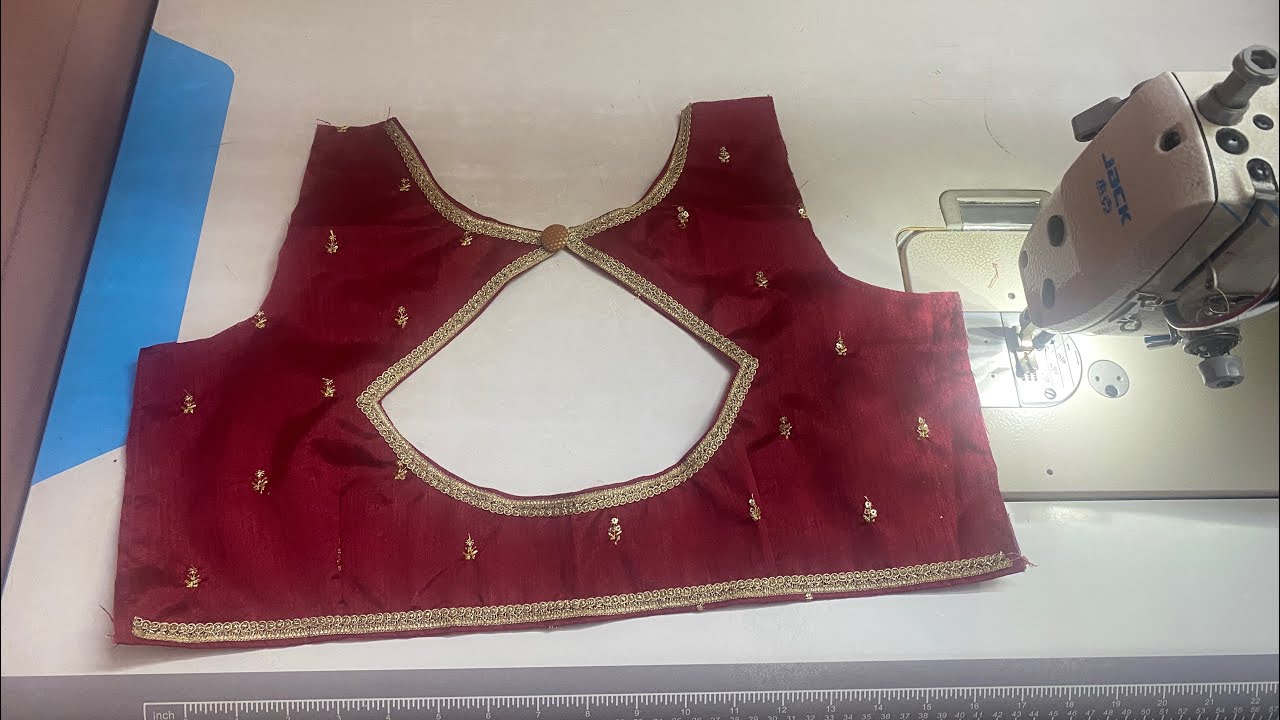 Blouse back design ( step-by-step ) ✨