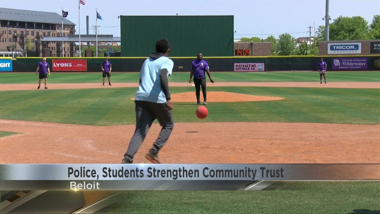 Students, police break barriers over kickball