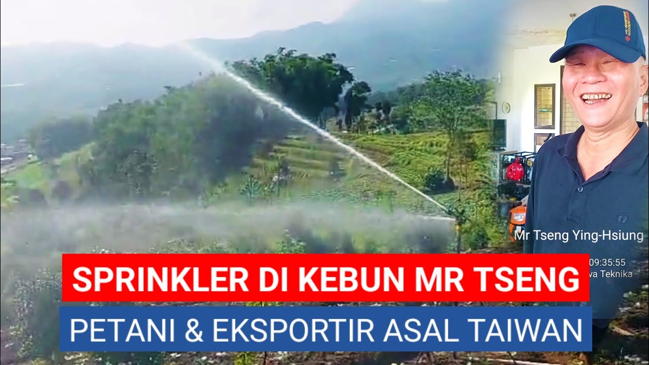 UJI COBA PAKET SPRINKLER JET 35 DAN SPRINKLER 1,5 INCH DI LAHAN Mr TSENG YING-HSIUNG ASAL TAIWAN