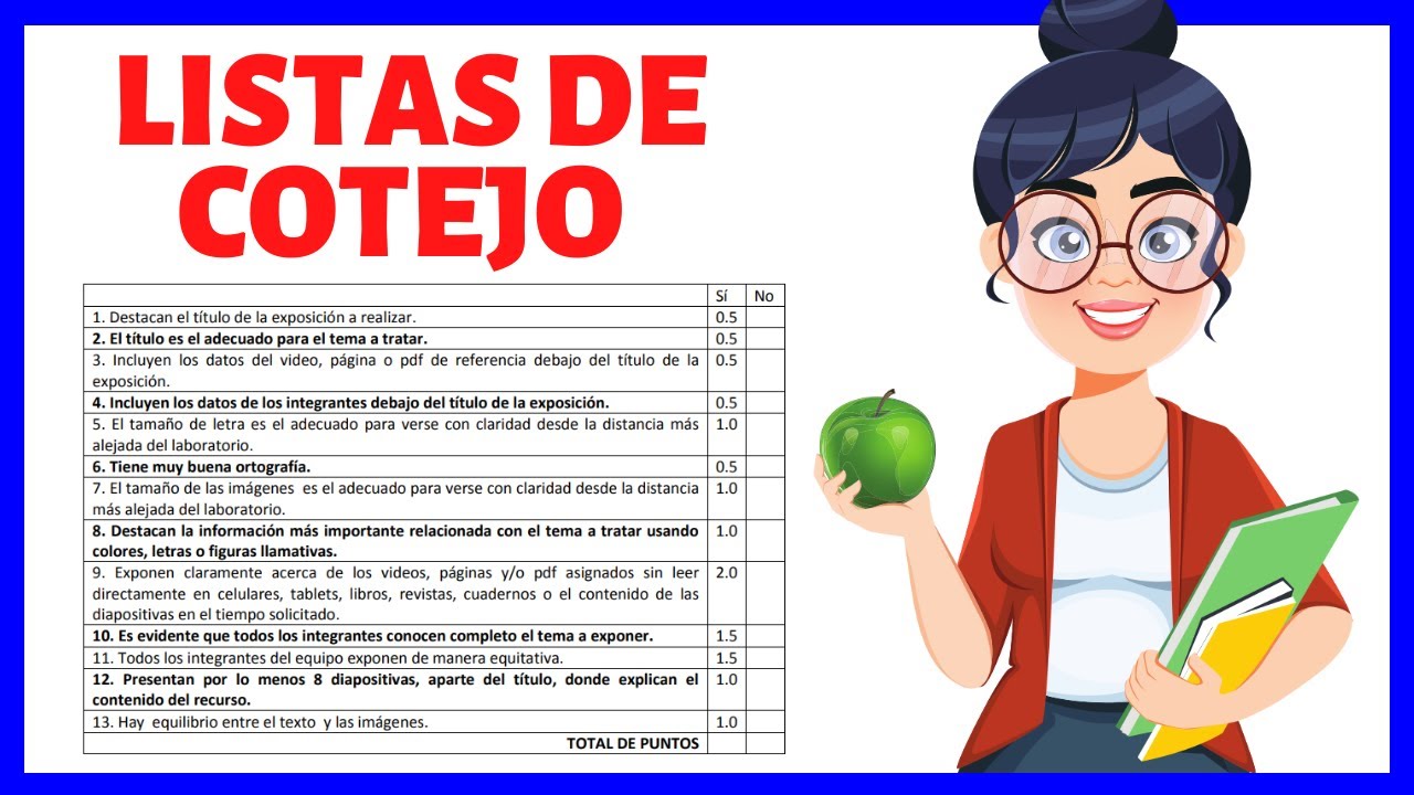¿Qué son las LISTAS DE COTEJO y cómo se hacen? (Con ejemplos)👩‍🏫