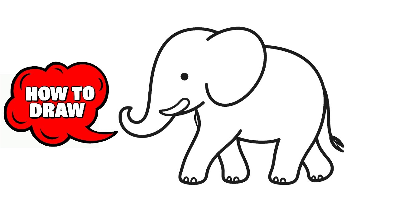 How to Draw an Elephant for Kids | Super Easy Drawing Tutorial