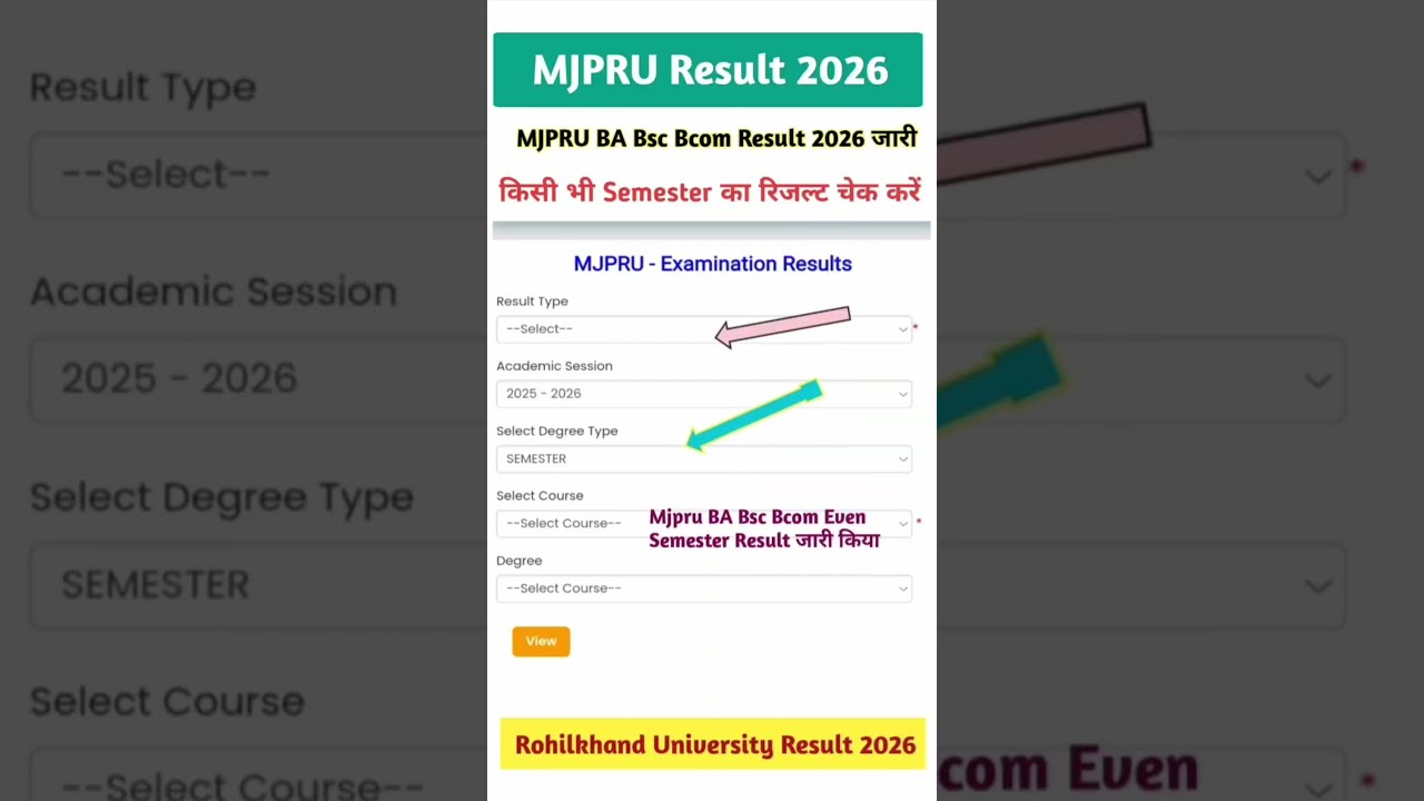 Mjpru Result 2026 Out || Mjpru BA Bsc Bcom UG, PG Result 2026 | MJPRU Result 2026 Kaise Dekhe