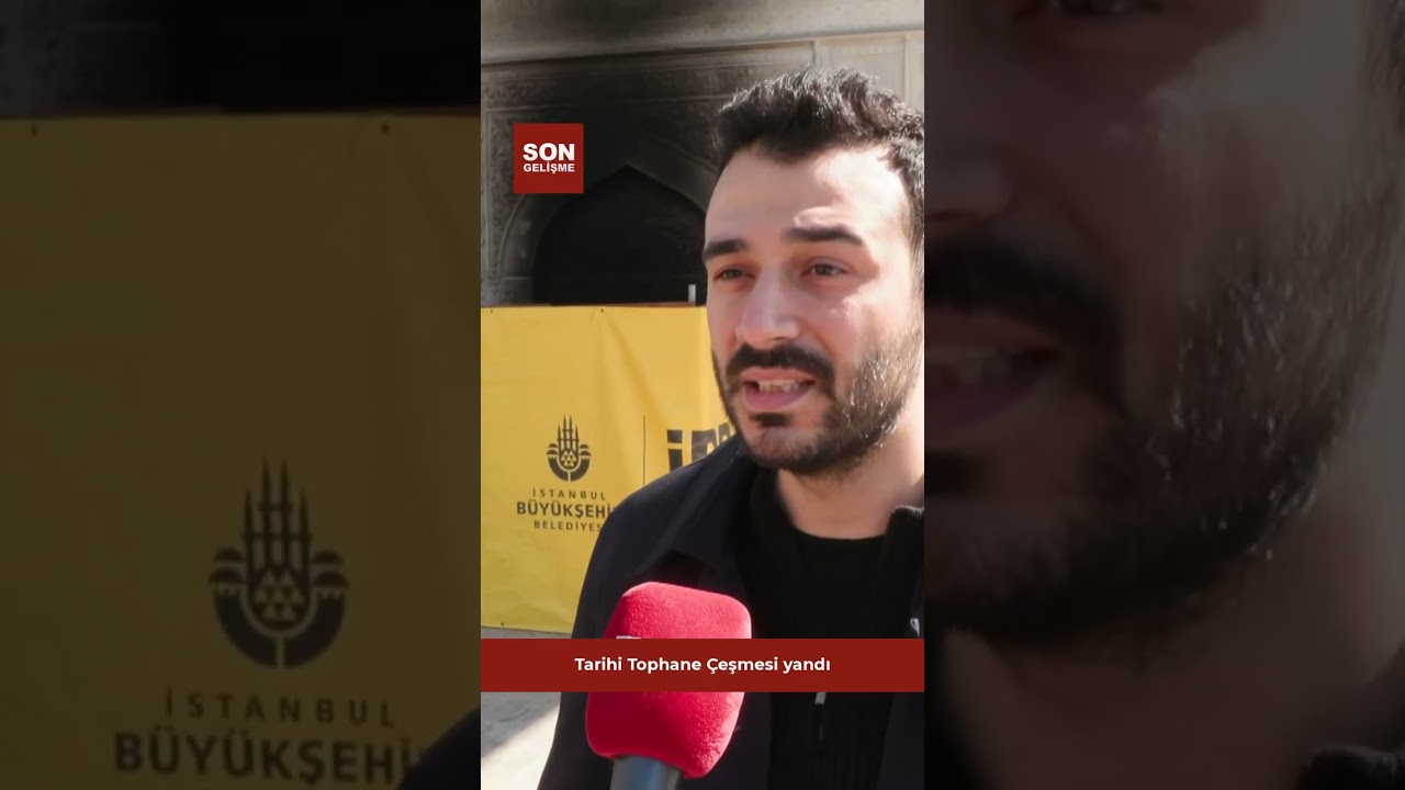 İstanbul- Tarihi Tophane Çeşmesi ateş yakılması sonucu zarar gördü
