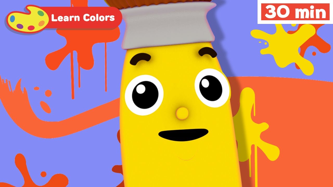 Learn Colors for Children w Petey Paintbrush | Toddler Learning Video | Fun Coloring for Kids