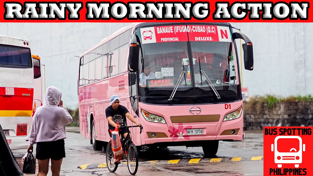 RAINY MORNING ACTION AT  DAU BUS TERMINAL