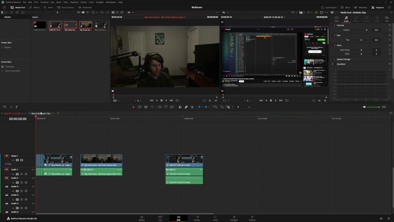How To Create Multicams With Recut & Davinci Resolve (2025 Workflow)