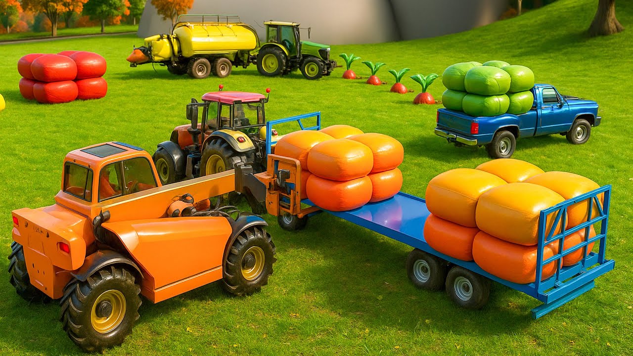 Epic Harvest Tractor & Harvester Gather Juicy Fruits and Vegetables 🚜🥕  FARM VEHICLES