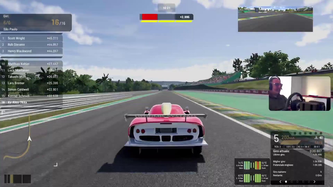 Project Motor Racing PS5 1997 Lotus Elise GT1 Pista Sao Paulo Interlagos Brasile Week-end Di Gara