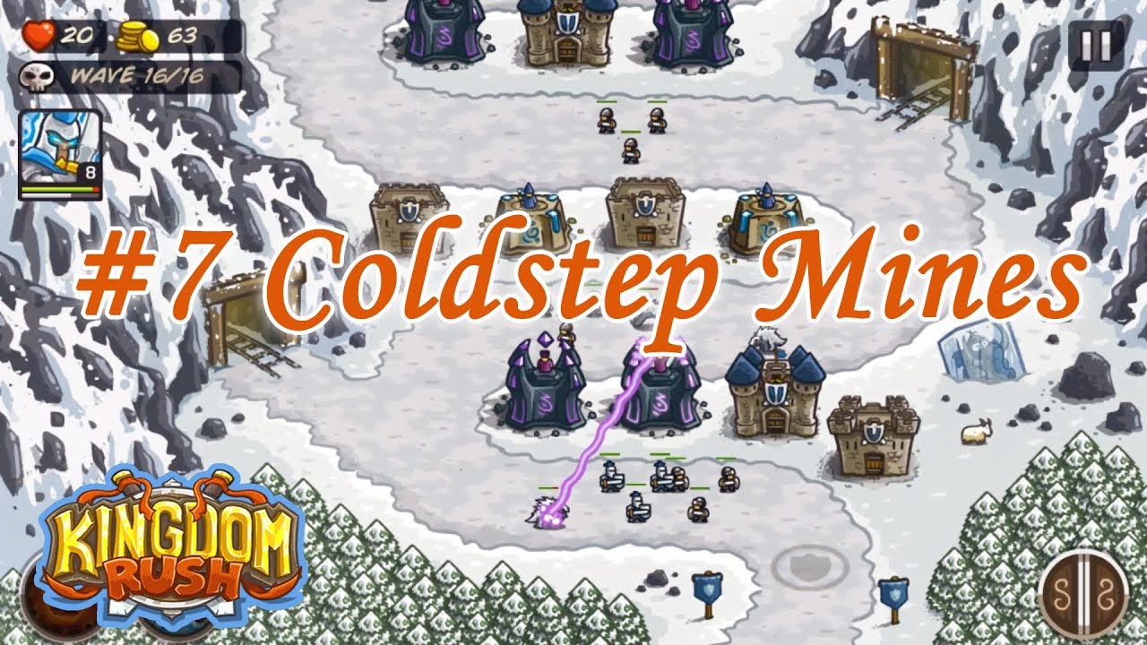 Kingdom Rush Level 7 - Coldstep Mines [Hard Difficulty - 3 stars]
