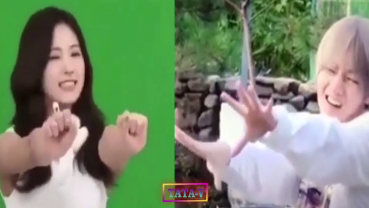 BTS V & TWICE TZUYU TAETZU REAL MOMENT