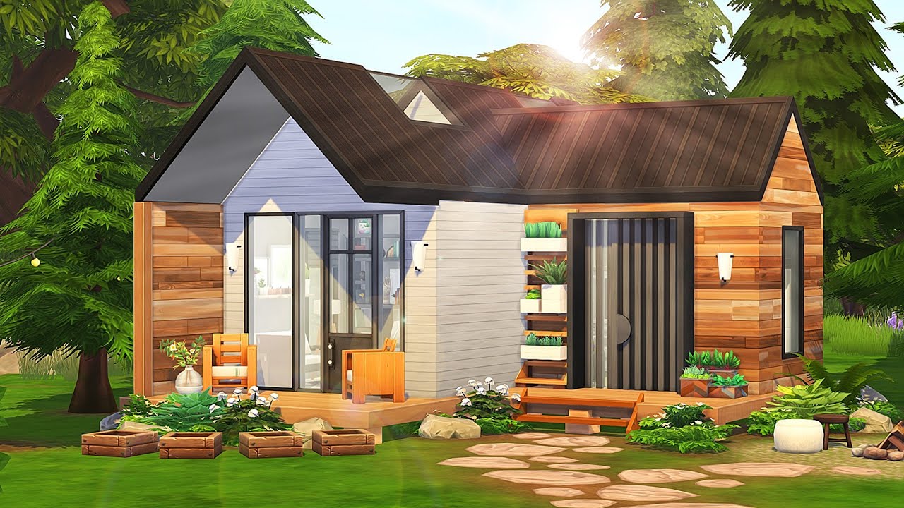 SCANDINAVIAN TINY HOUSE 🌲 | The Sims 4 Speed Build