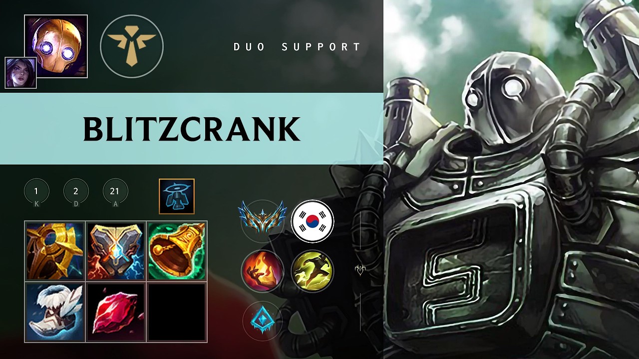 Blitzcrank Support vs Rakan - KR Challenger Patch 26.08