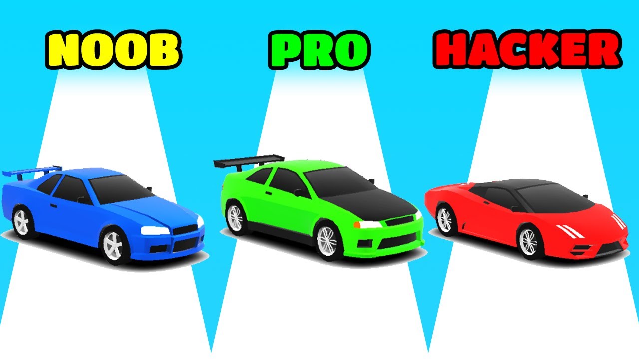 Line Race: Police Pursuit Gameplay - NOOB vs PRO vs HACKER (iOS/Android)