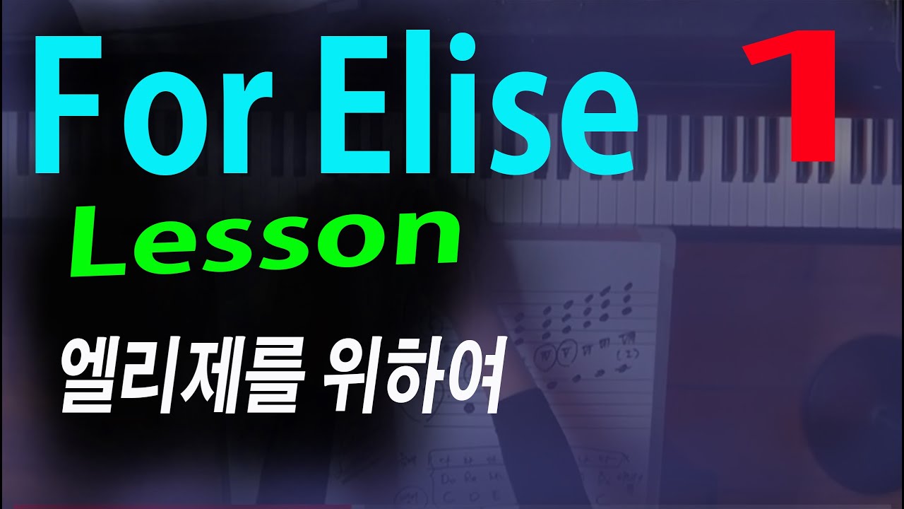 피아노레슨)  엘리제를 위하여   (Fur Elise ) - 배토벤  ( L.V Beethoven)   정확하게 배우기