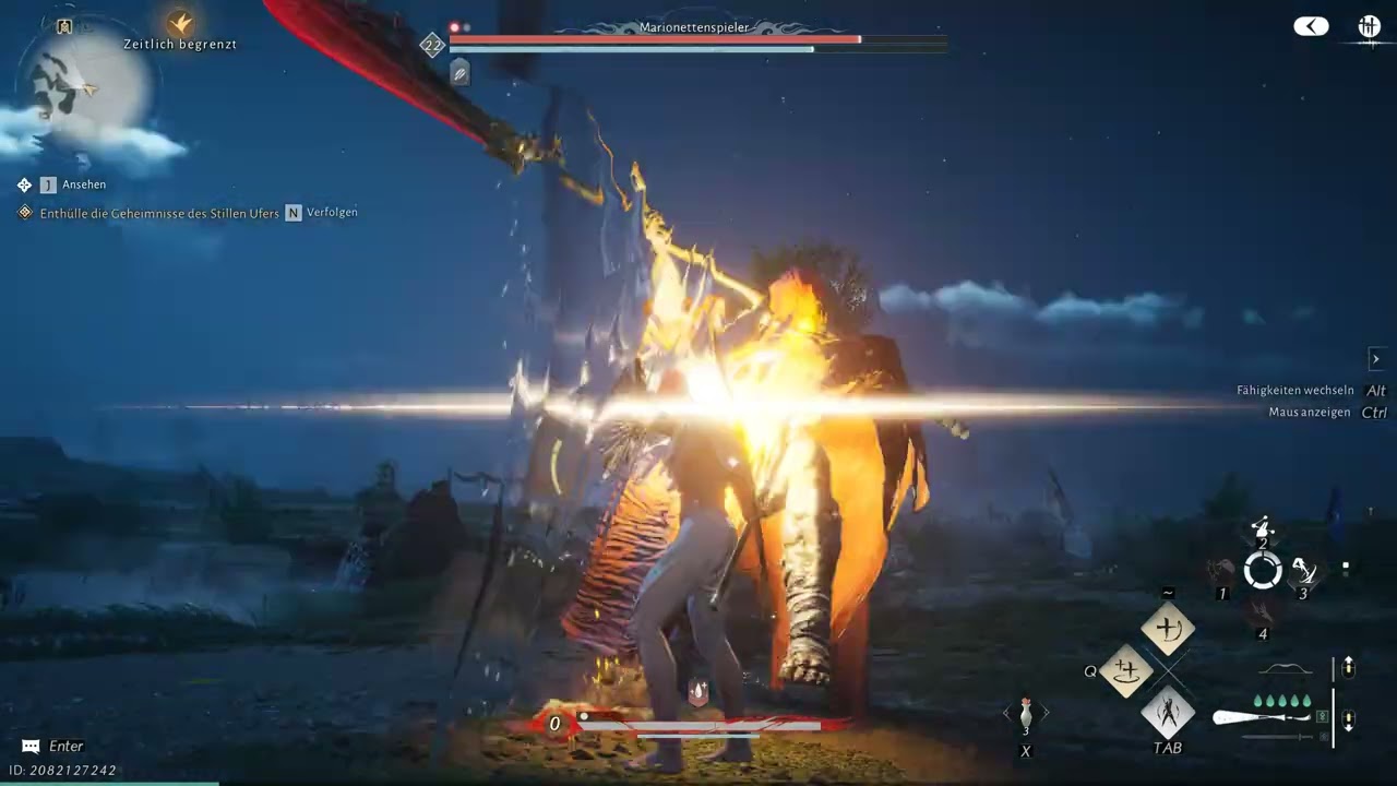 Where Winds Meet erster Boss, auf Level 22 in Elite mit Heilfächer ^_^