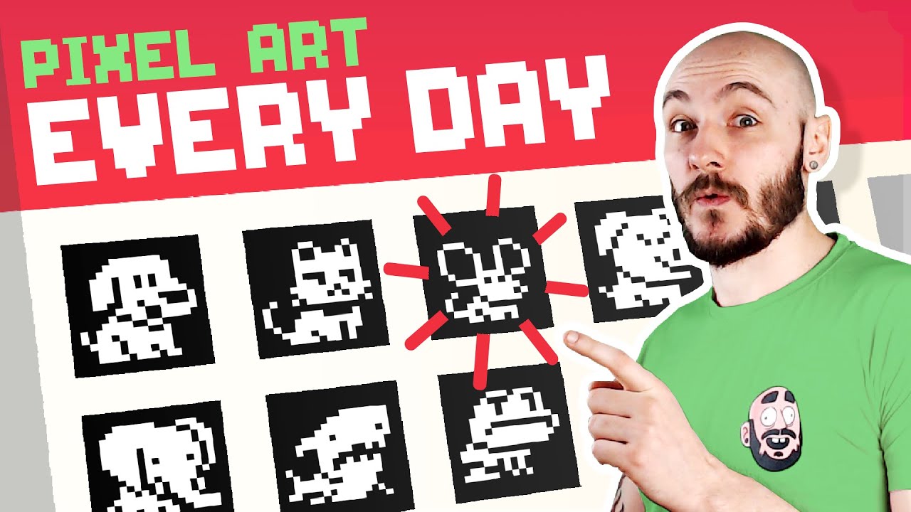 Drawing Pixel Art Every Day For A Month - Pixel Art Timelapse