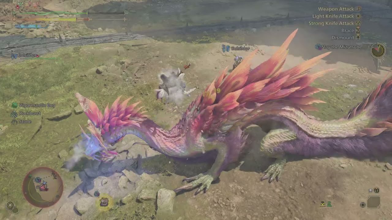 [MHWilds PS5] Mizutsune Challenge Quest A Rank | Sword and Shield Duo with Gunlance