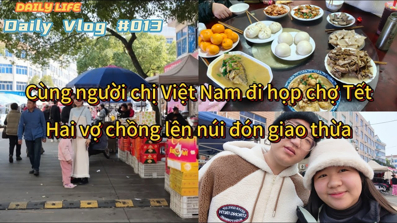 (13) 28 đi họp chợ Tết cùng chị gái Việt Nam - Má chồng đãi đồng hương của con dâu những món gì??