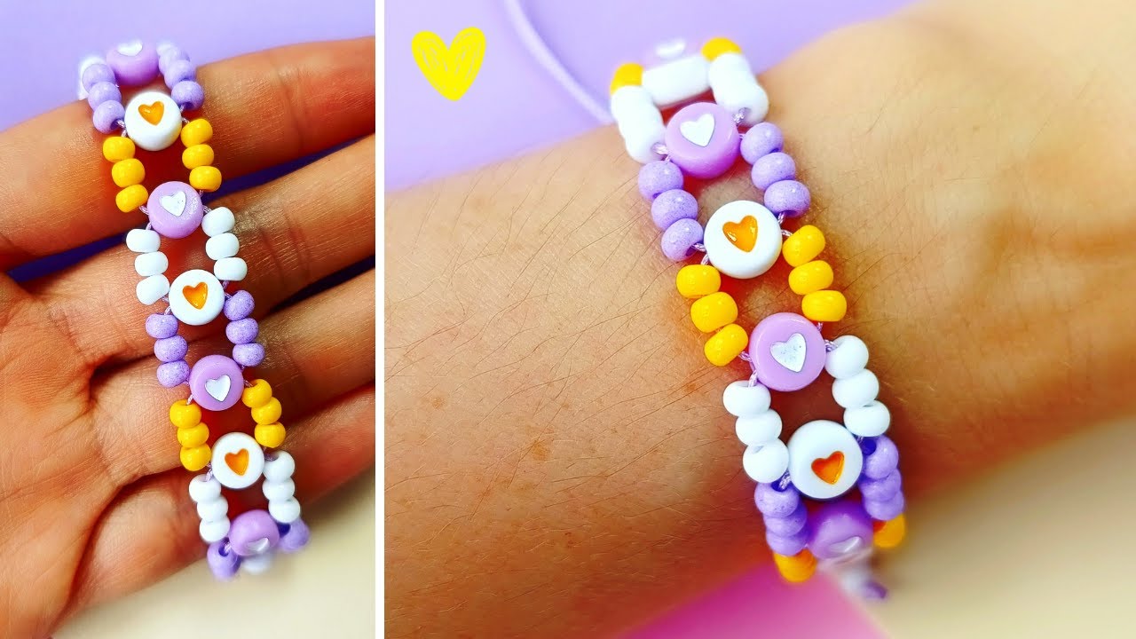 ❤️ PULSERAS ENCANTADORAS con CHAQUIRAS y CORAZONES de ACRÍLICO Fácil y Rápido