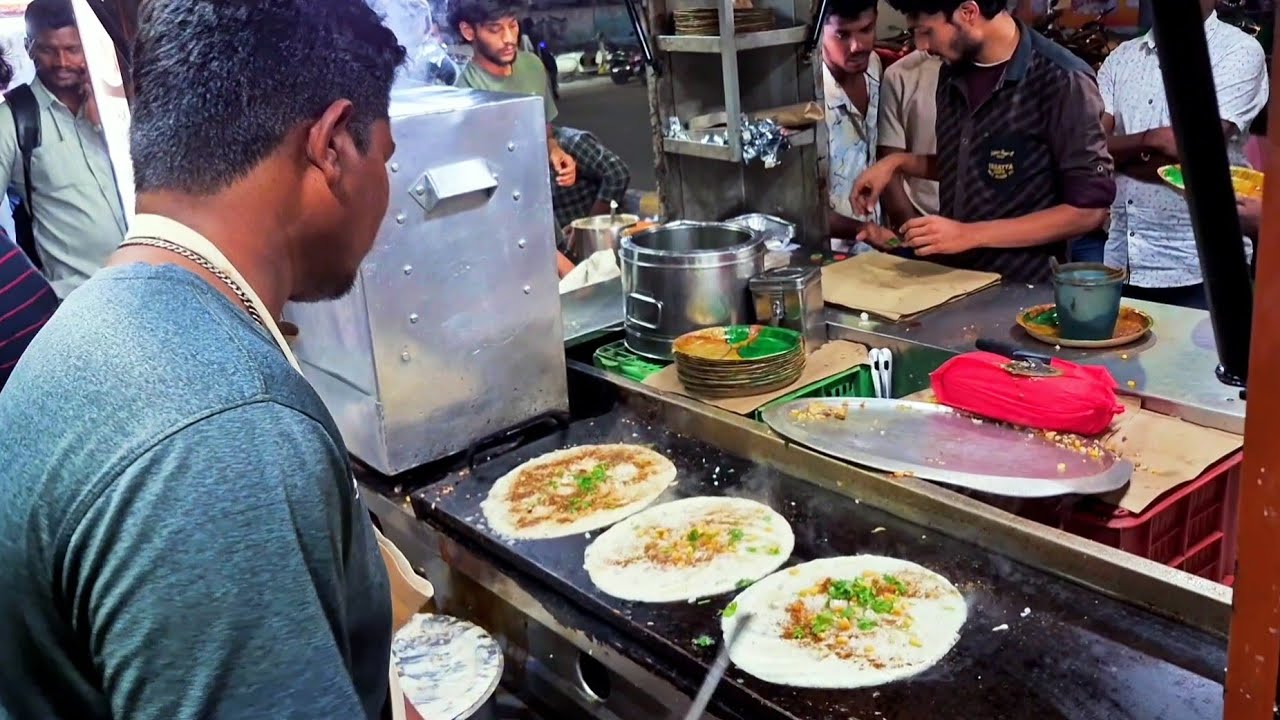 Late Night Breakfast | delicious Masala Dosa | Ghee Idly | Vijayawada Street foods #masaladosarecipe