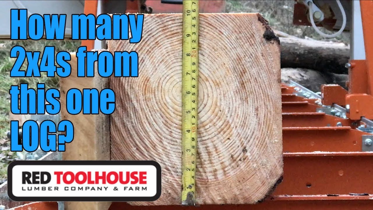 Milling 2x4 lumber on the sawmill