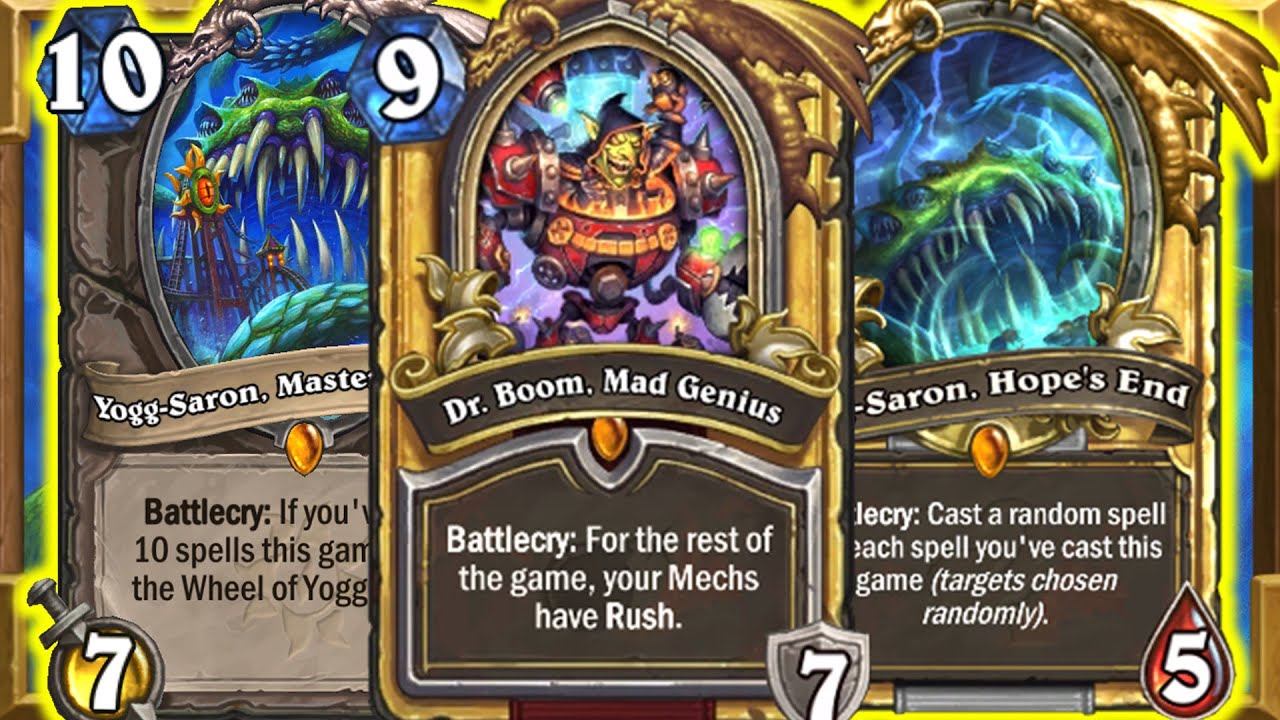Dead Man's Hand Control Warrior! Dr. Boom, Mad Genius Pushed The Buttons! Double YOGG | Hearthstone
