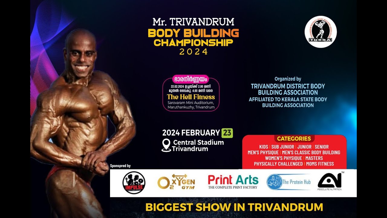 Mr. Trivandrum Body Building Championship 2024 | Live Streaming