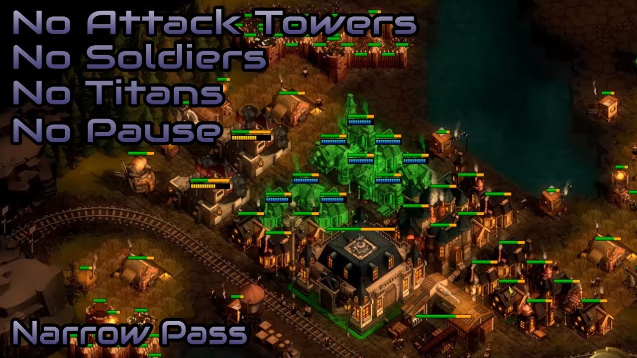 TAB - 800% Narrow Pass - No Attack Towers, No Soldiers, No Titans, No pause
